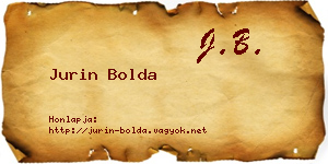 Jurin Bolda névjegykártya